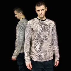 Лонгслів Леопард сірий